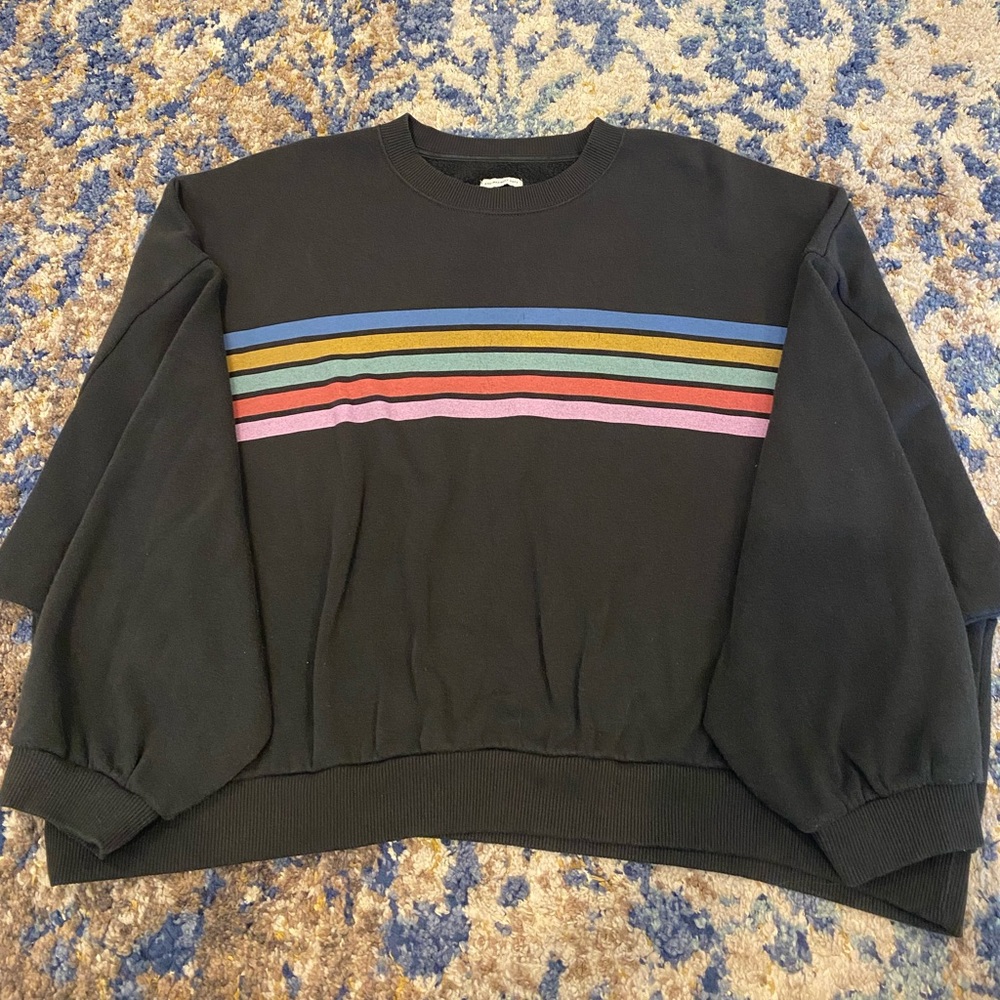 American eagle striped sweatshirt